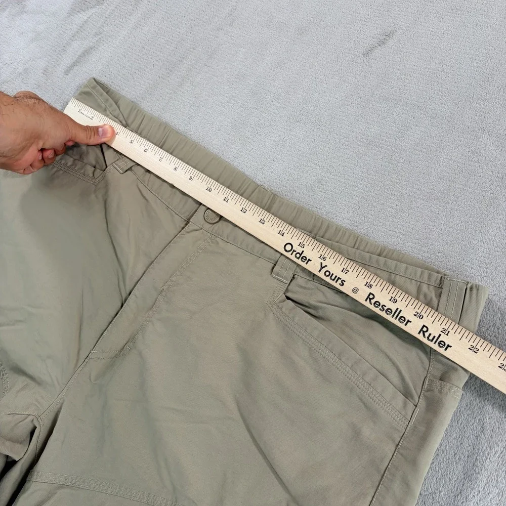 The North Face Zip Off Convertible Pants Khaki Beige Nylon Hiking Men 2XL 42x31